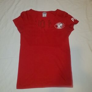 PINK Victoria's Secret Red Jersey Tshirt Cincinnati Reds I'm Out Of Your League"